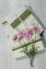 Bedsheets - Queen premium Machine Embroidery Bedsheet multi