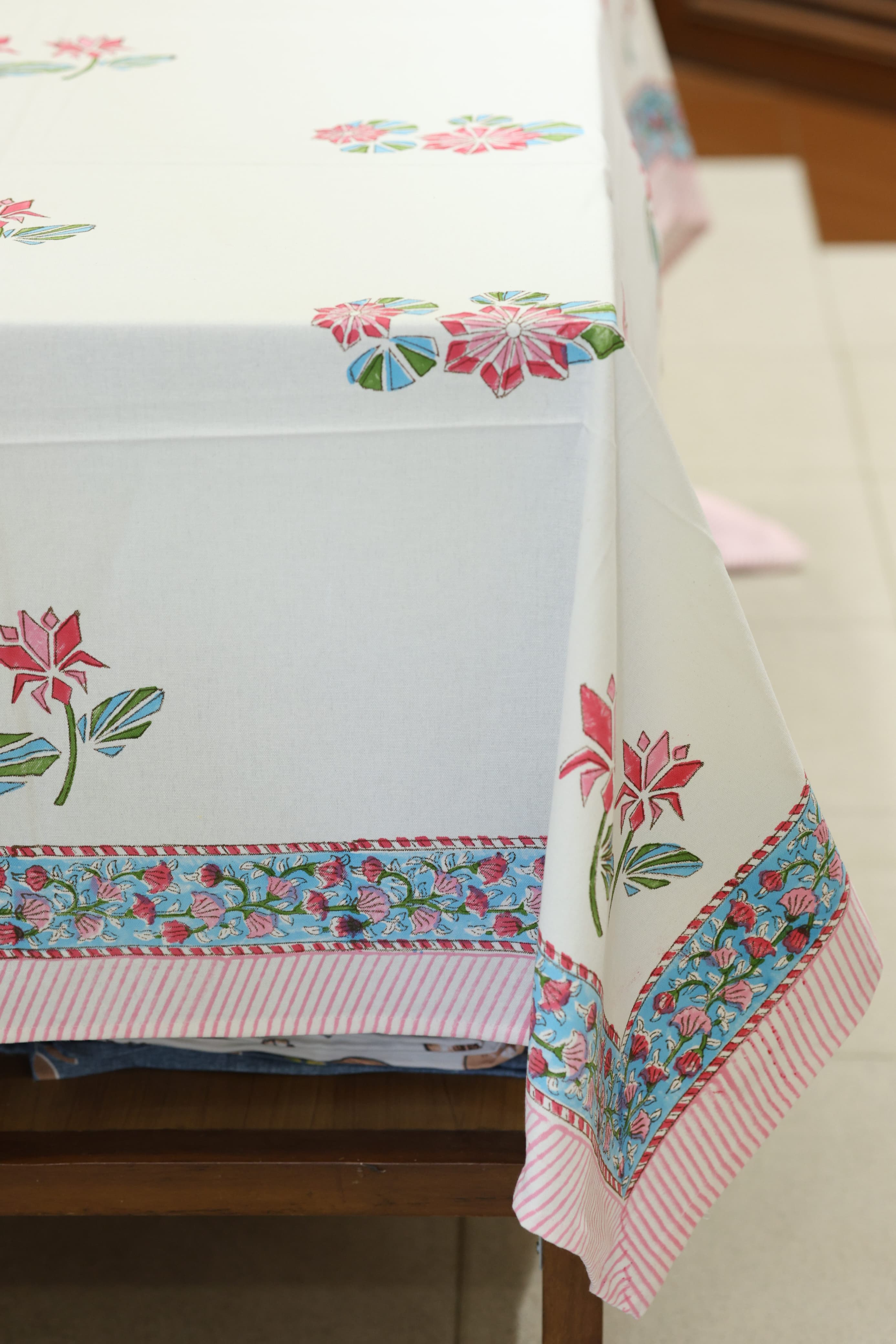 Table cloths - 8 seater Handblock printed canvas
