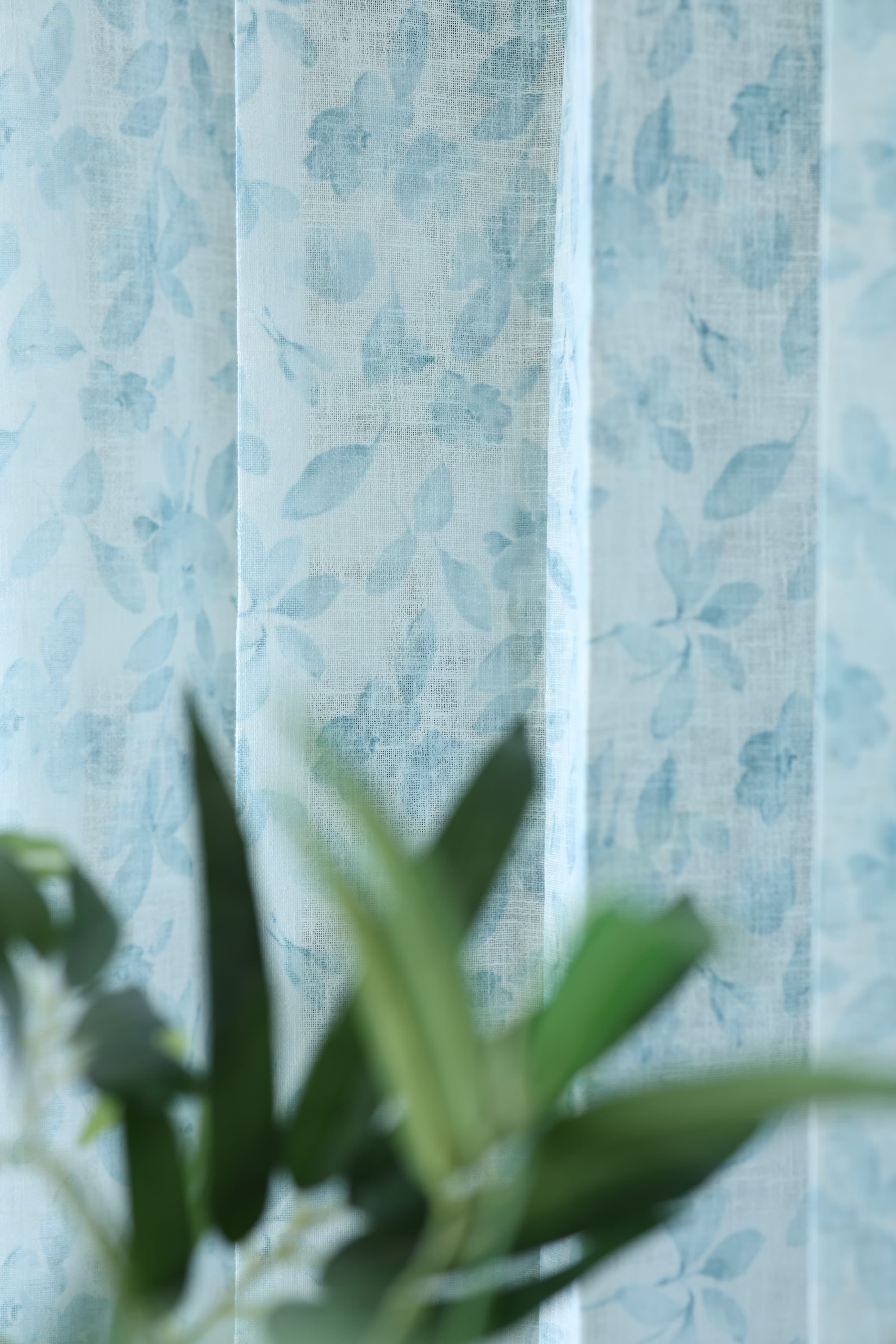 Amethyst Sheer Curtain – Semi Transparent floral vine print print