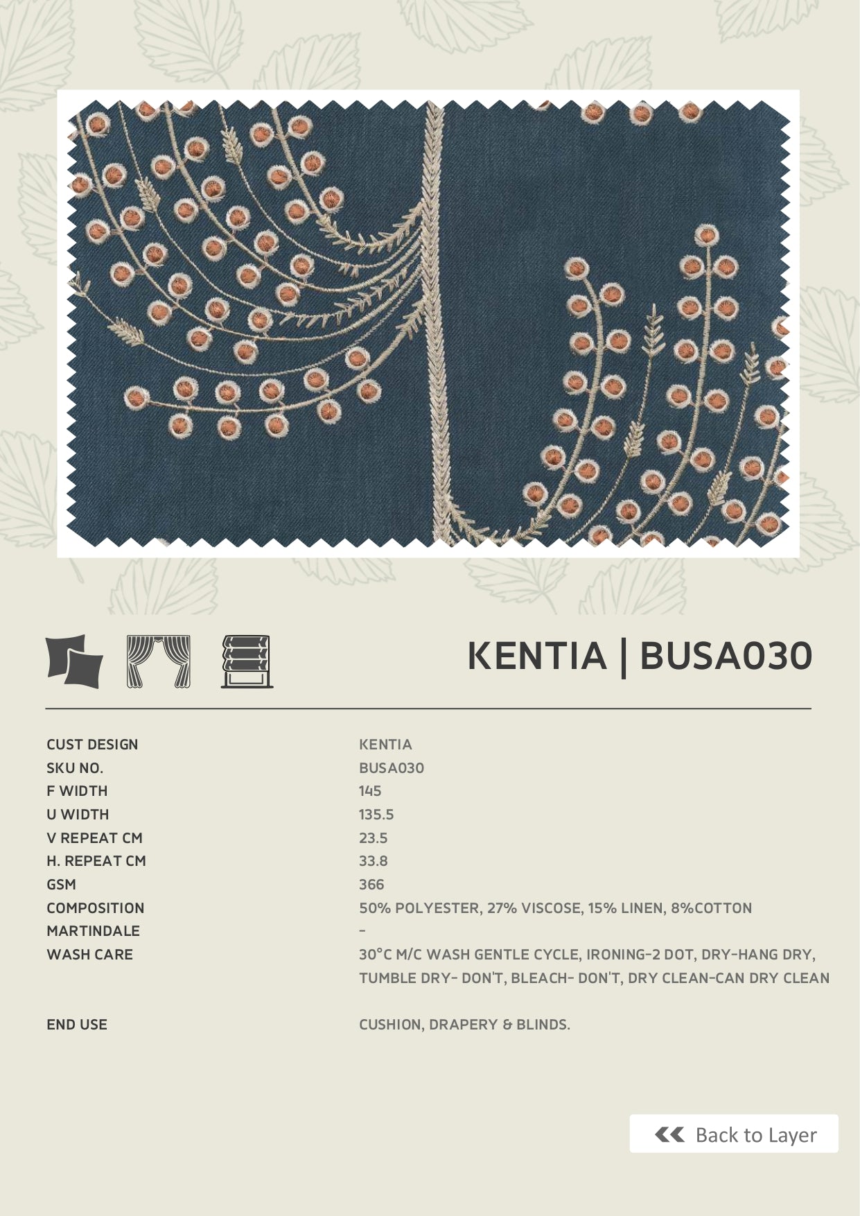 Fabric only-Premium embroidered curtains fabric only(Blinds, Curtains, Cushion covers)