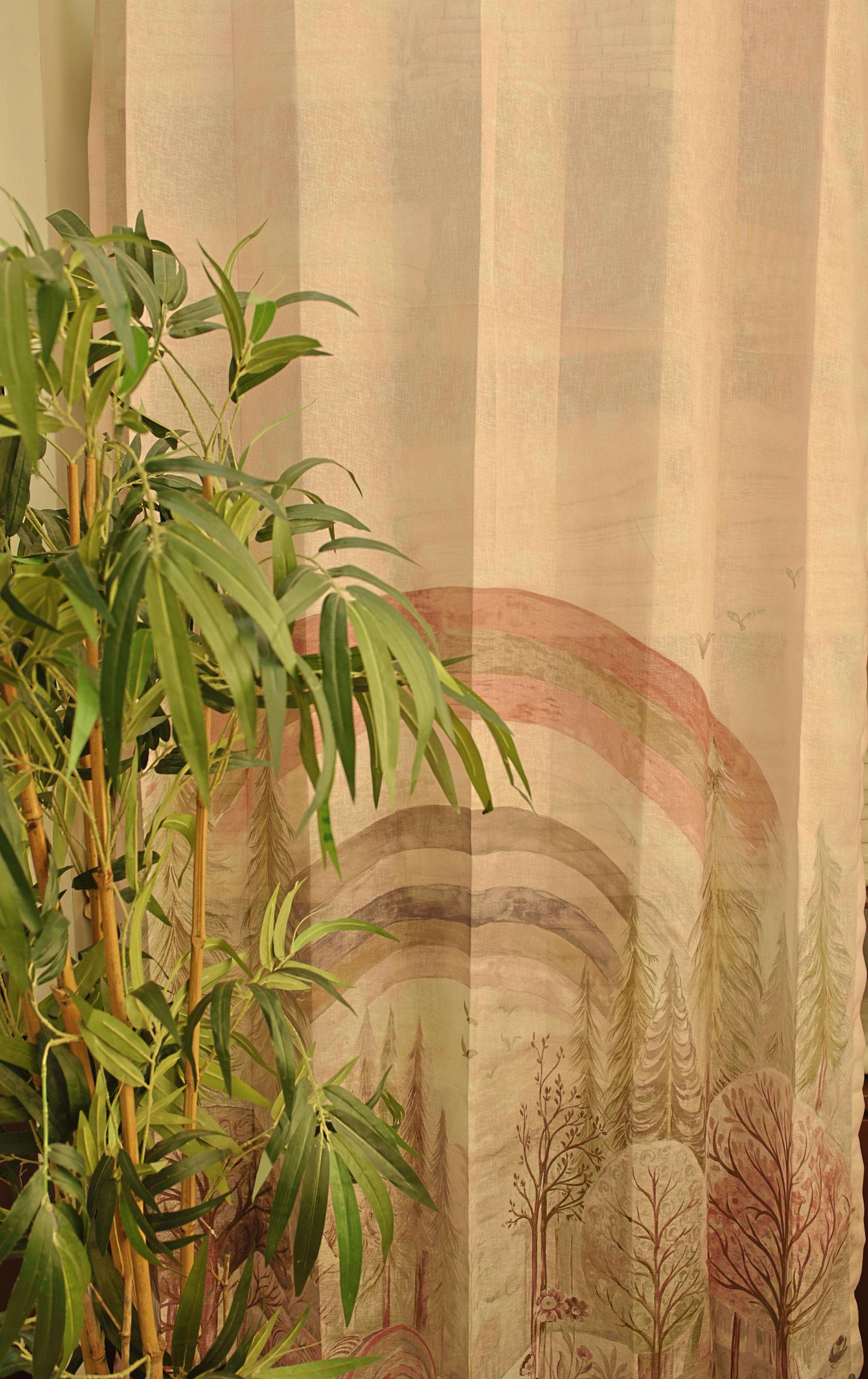 Curtains:Kids printed curtains(sheer and opaque)