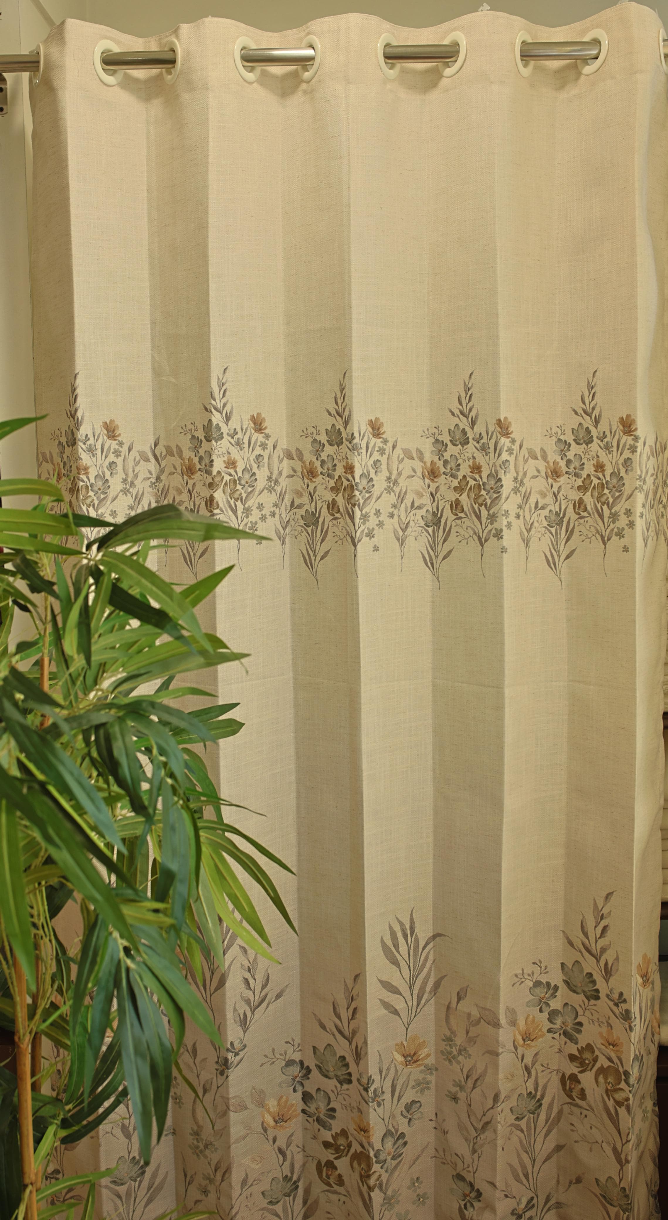 Curtains:English floral printed curtains(sheer and opaque)