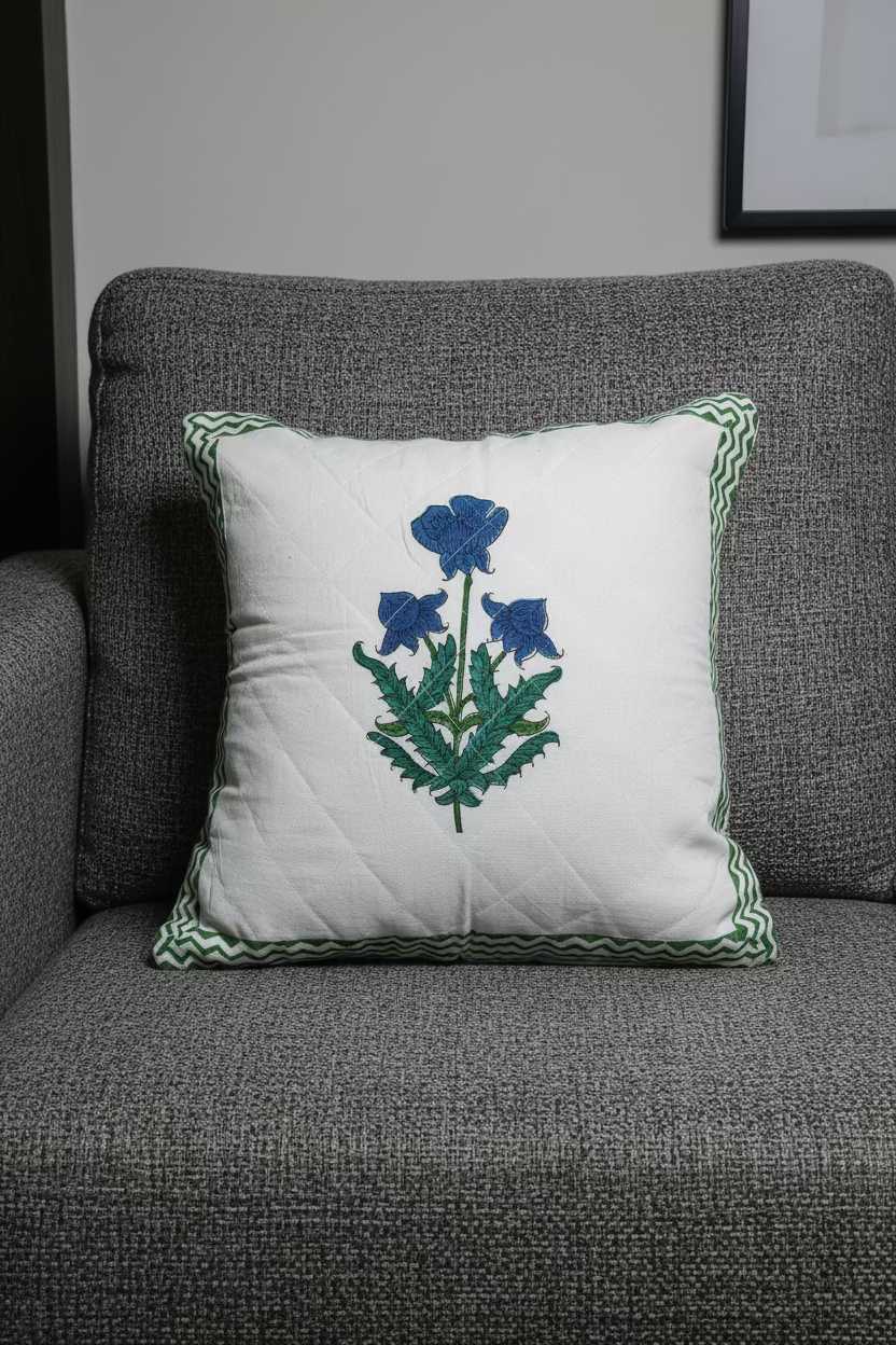 Cushion cover : (Handblock) 16×16