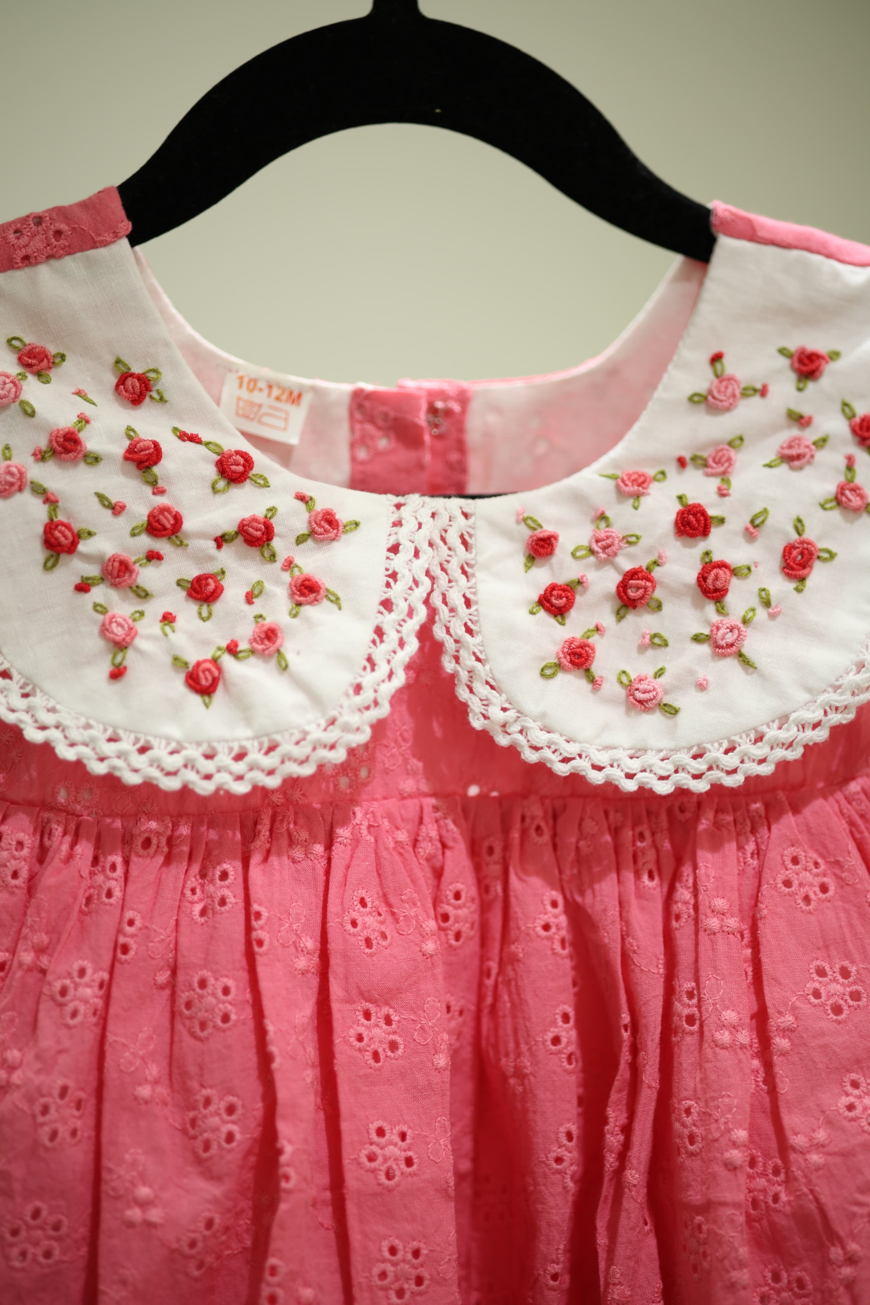 Kids dress - Hakoba with embroidery 10-12 months