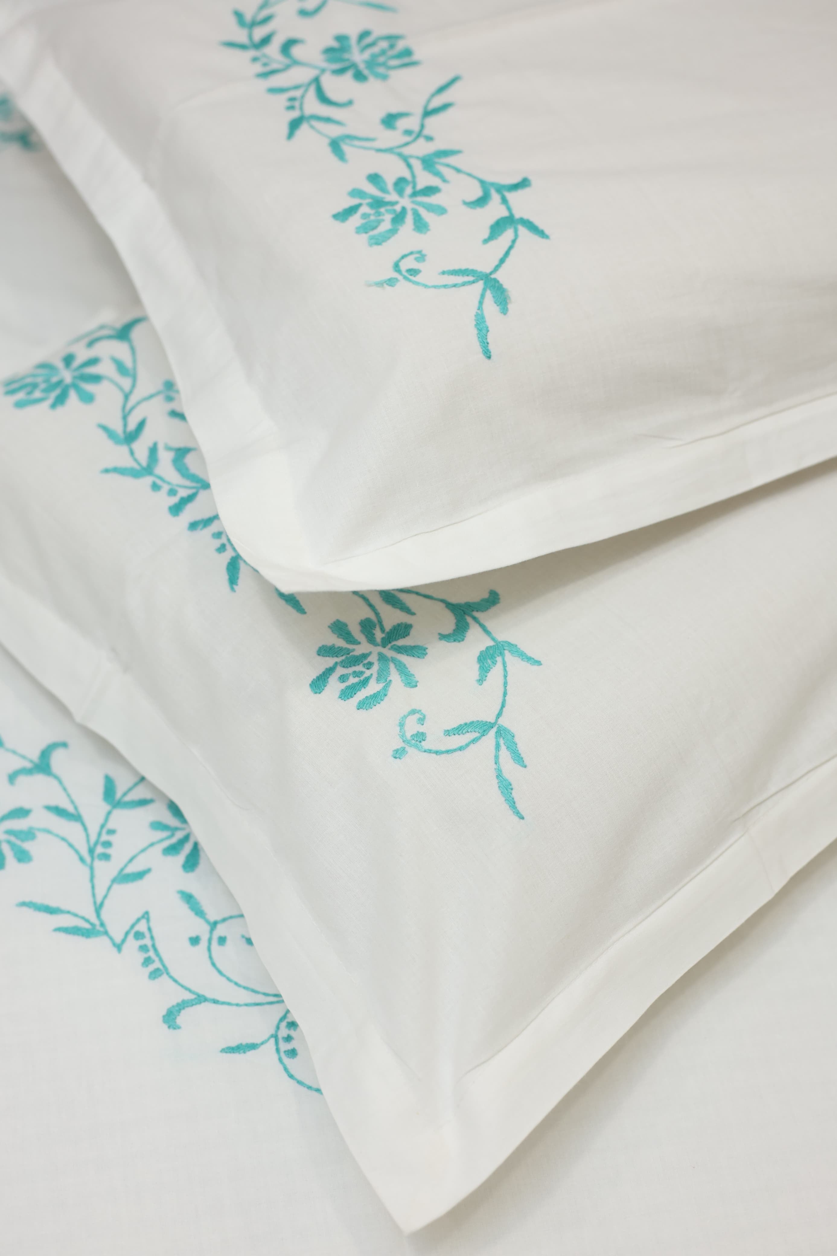 Bedsheets:King premium hand embroidered bedsheets HEK