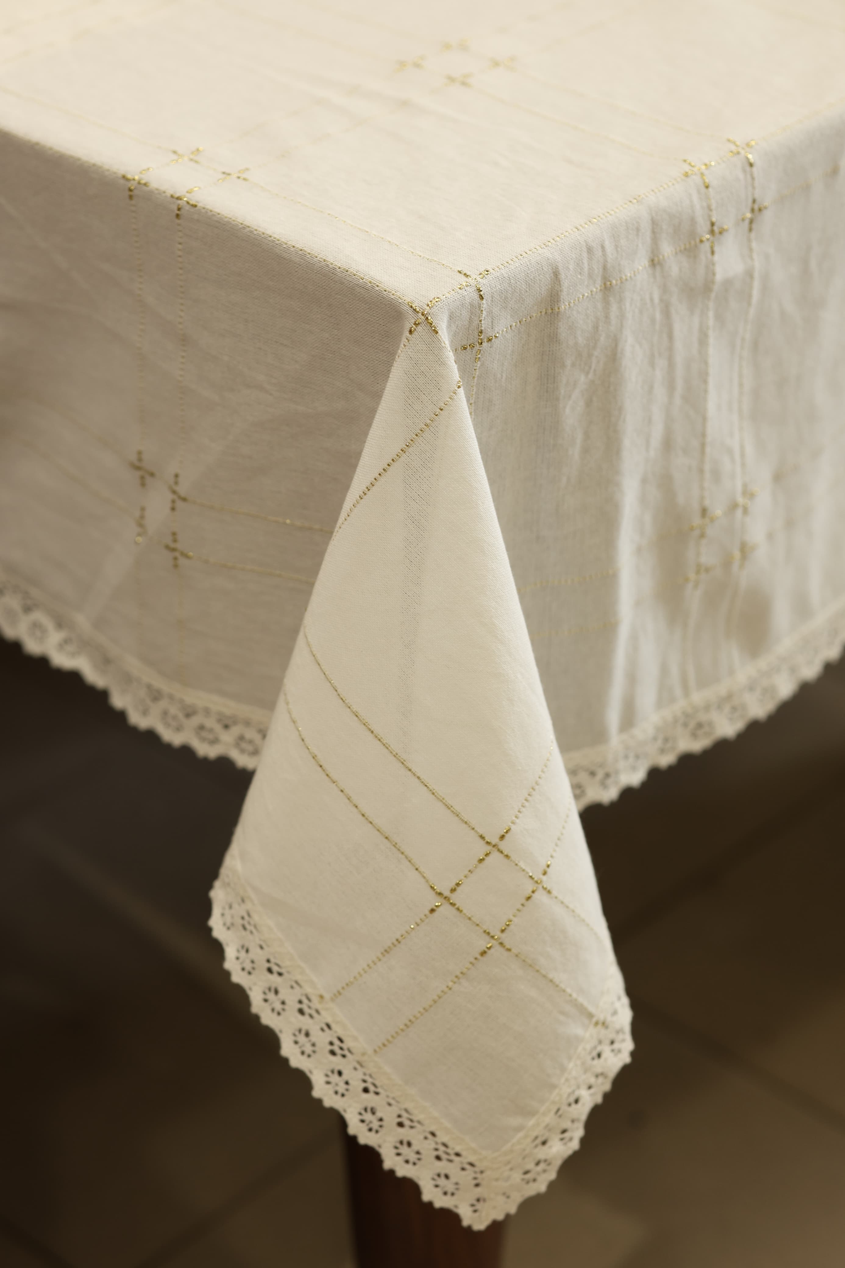 Table Cloth Cross Stitch embroidery - Onam