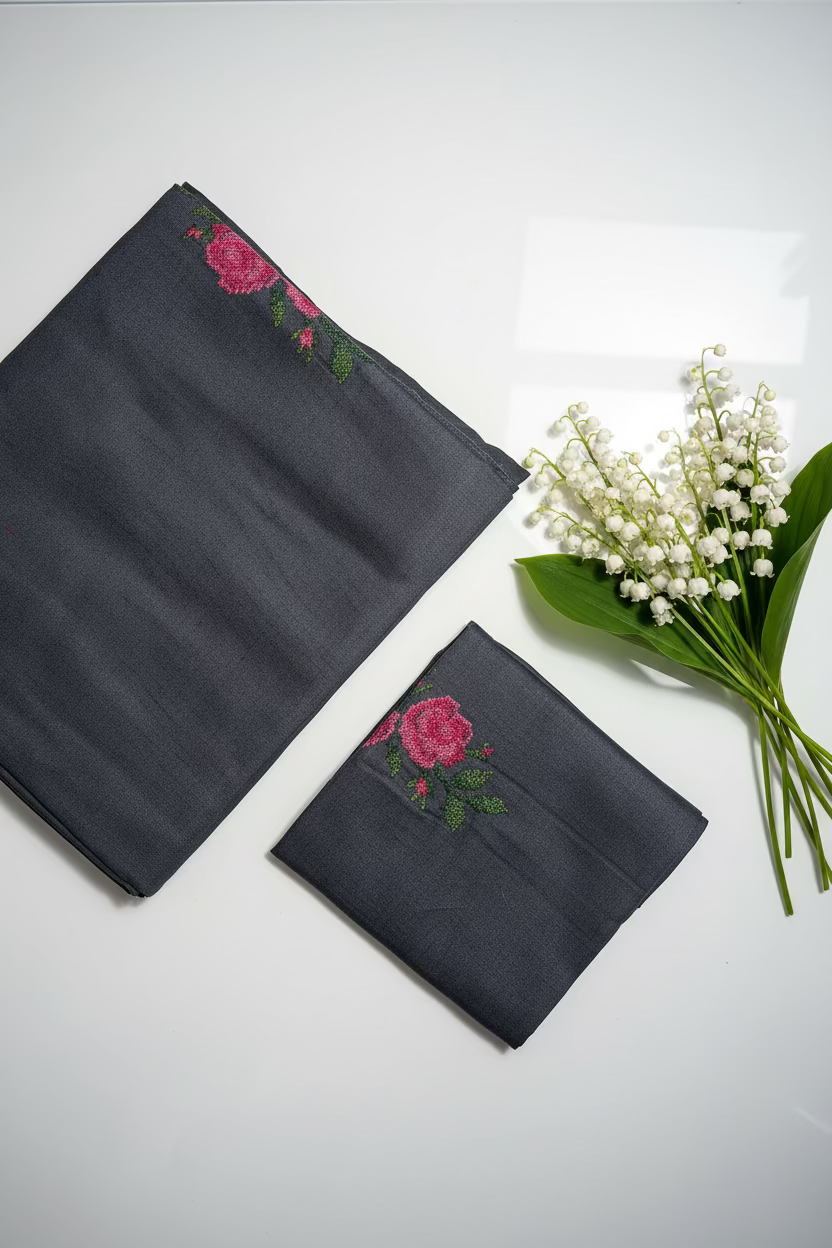 Bedsheets - Single Cross stitch embroidery bedsheets