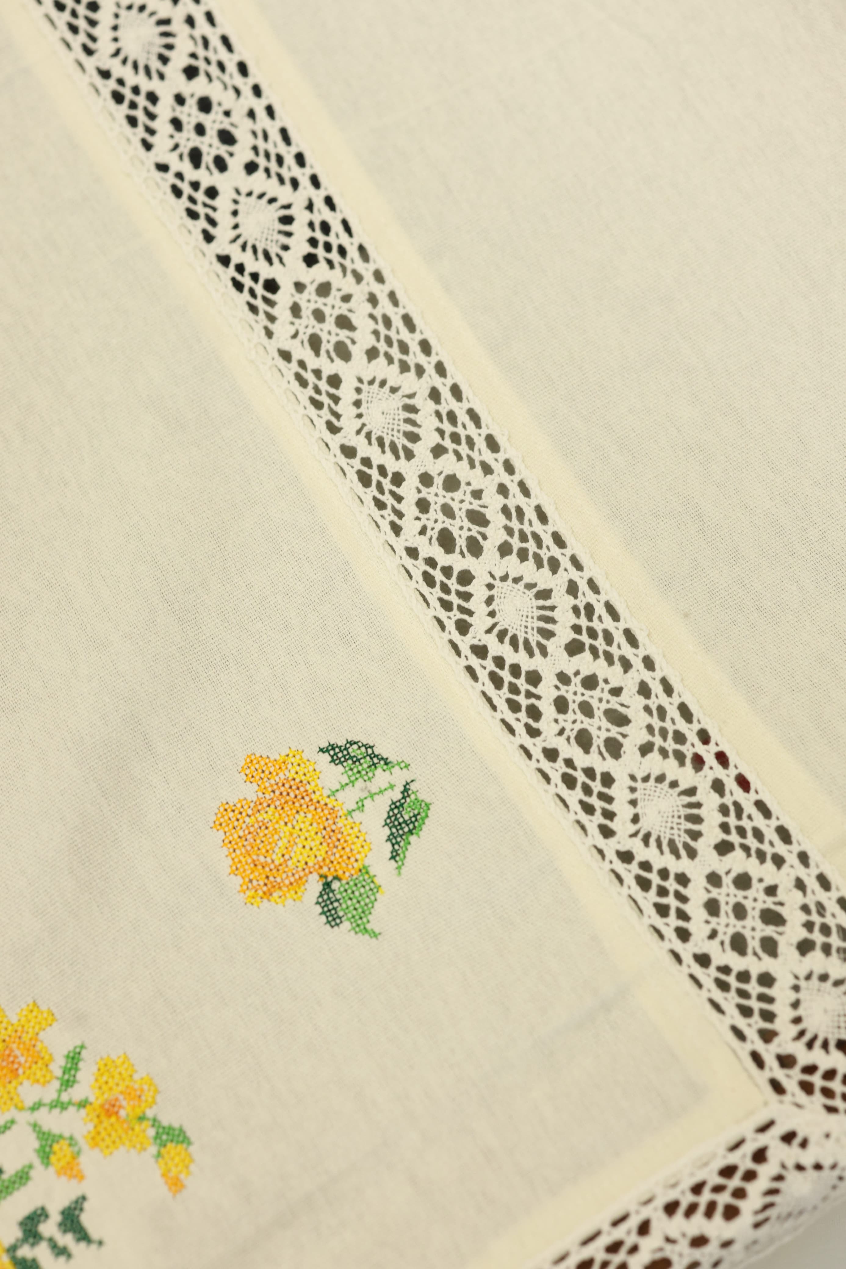 Table cloths-8 seater cross stitch embroidered
