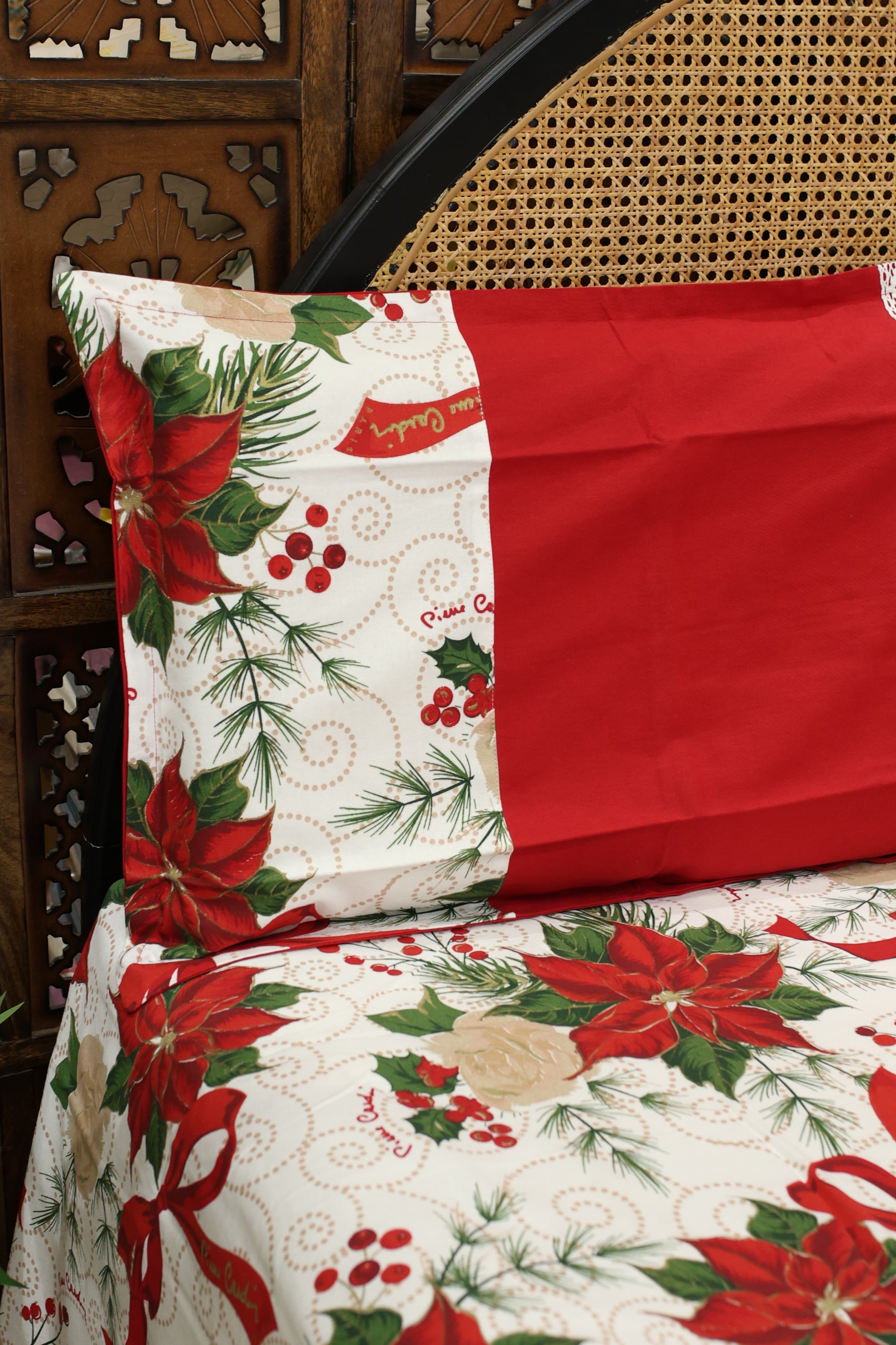 Queen Size Christmas Theme Bedsheet Set - Xmas Edition