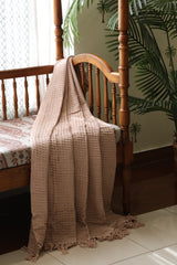 Textured Woven Cotton Sofa Throw