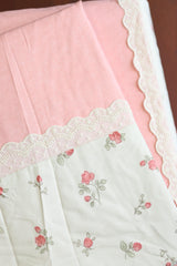Bedsheets - Premium King soft cotton floral designer lace bedsheets Ruffles