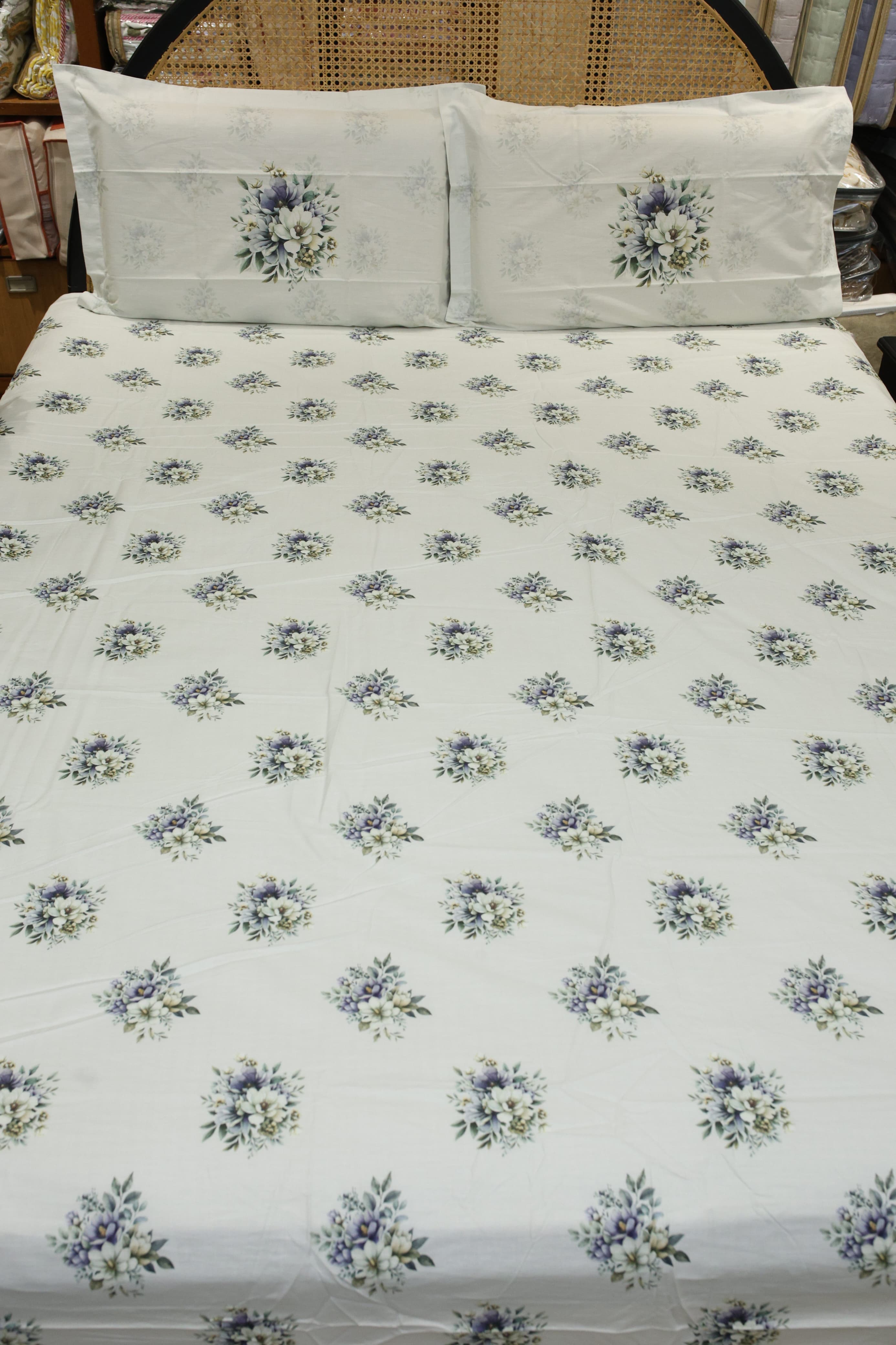 Bedsheets - King premium soft cotton bedsheet Digital Print DD   VATIKA