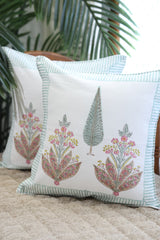Handblock cushion cover 16×16 inches
