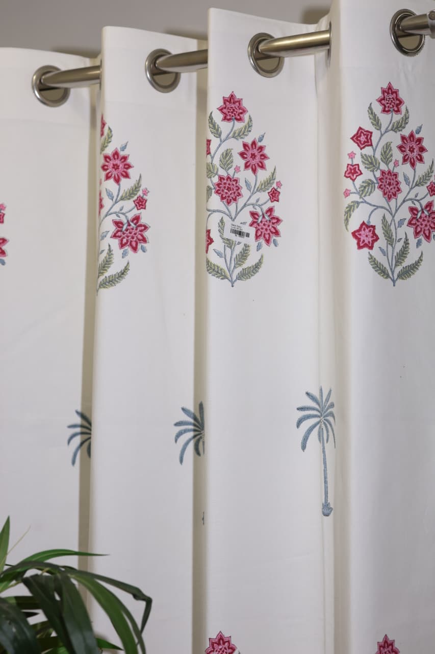 Curtains - Handblock printed curtains Diwali sale