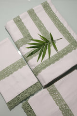 Bedsheets - King Premium Lace bedsheets | Green