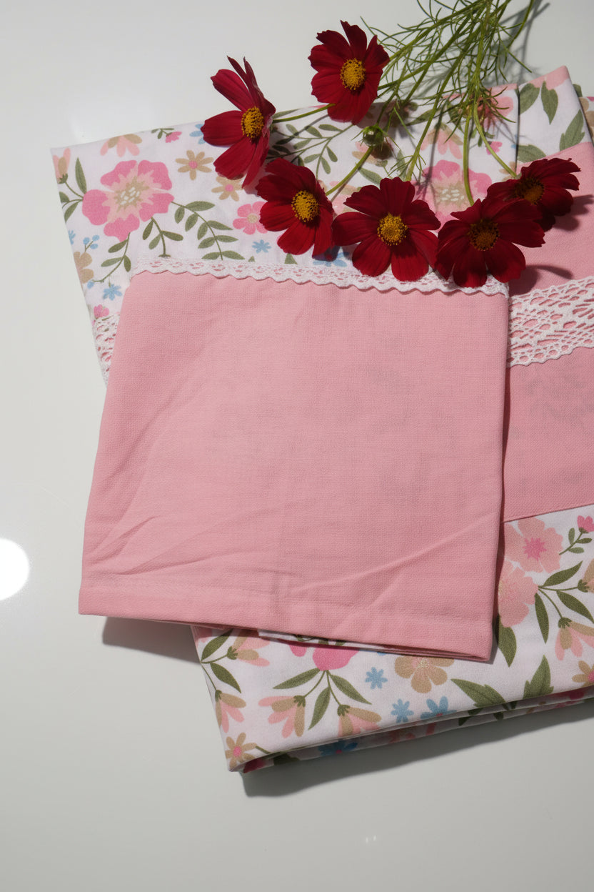 Bedsheets - Queen premium designer Printed lace bedsheet rotary