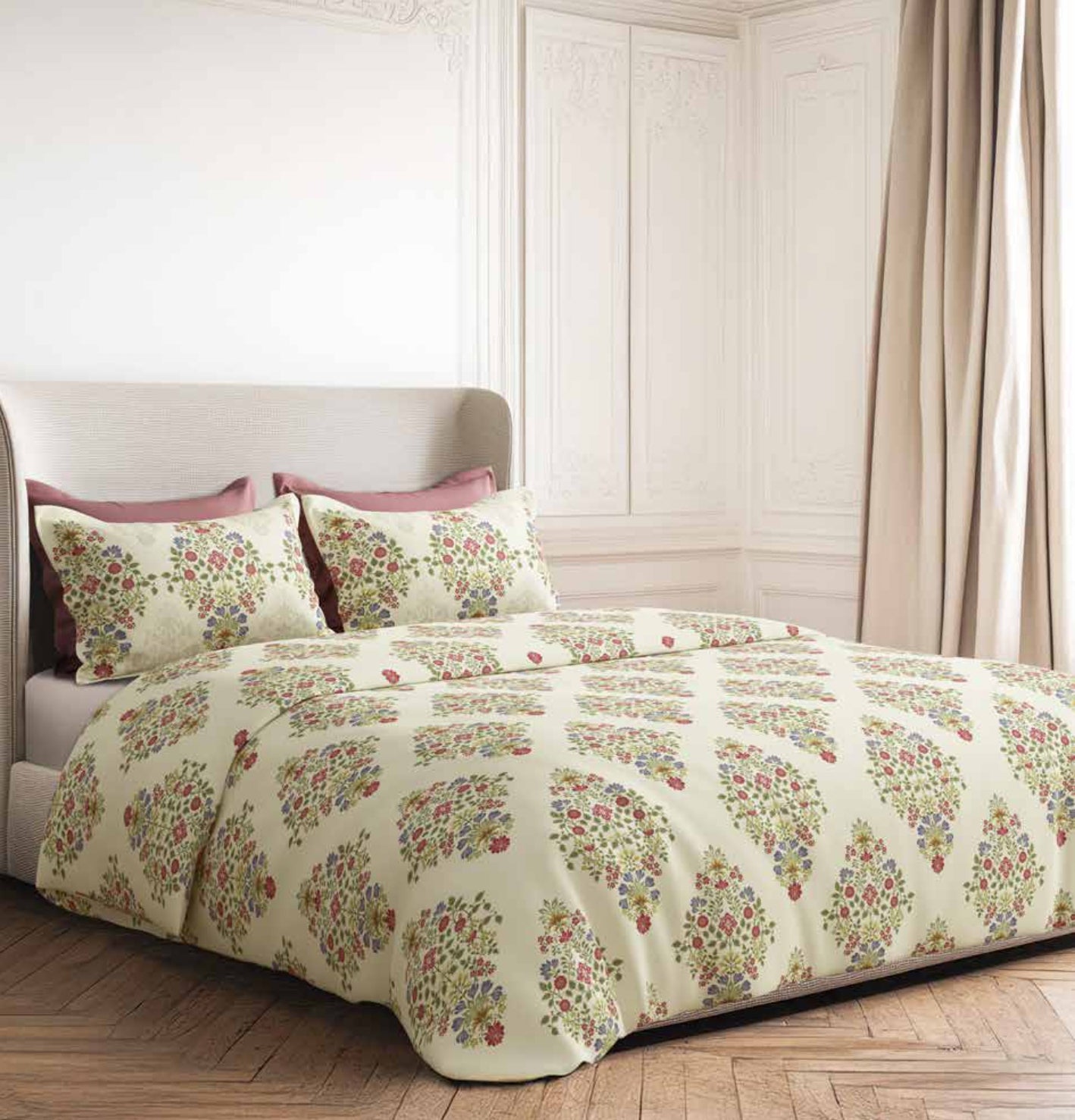 Bedsheets - king bedsheet set - premium soft cotton digital print Impressions