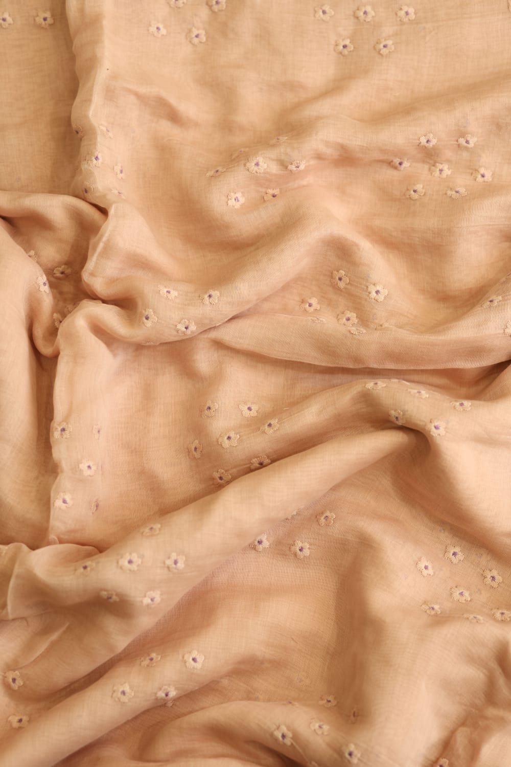 Fabrics - Chanderi embroidery kurti fabric