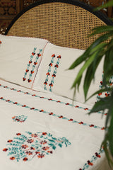 Bedsheets:Queen premium hand embroidered bedsheets HEQ