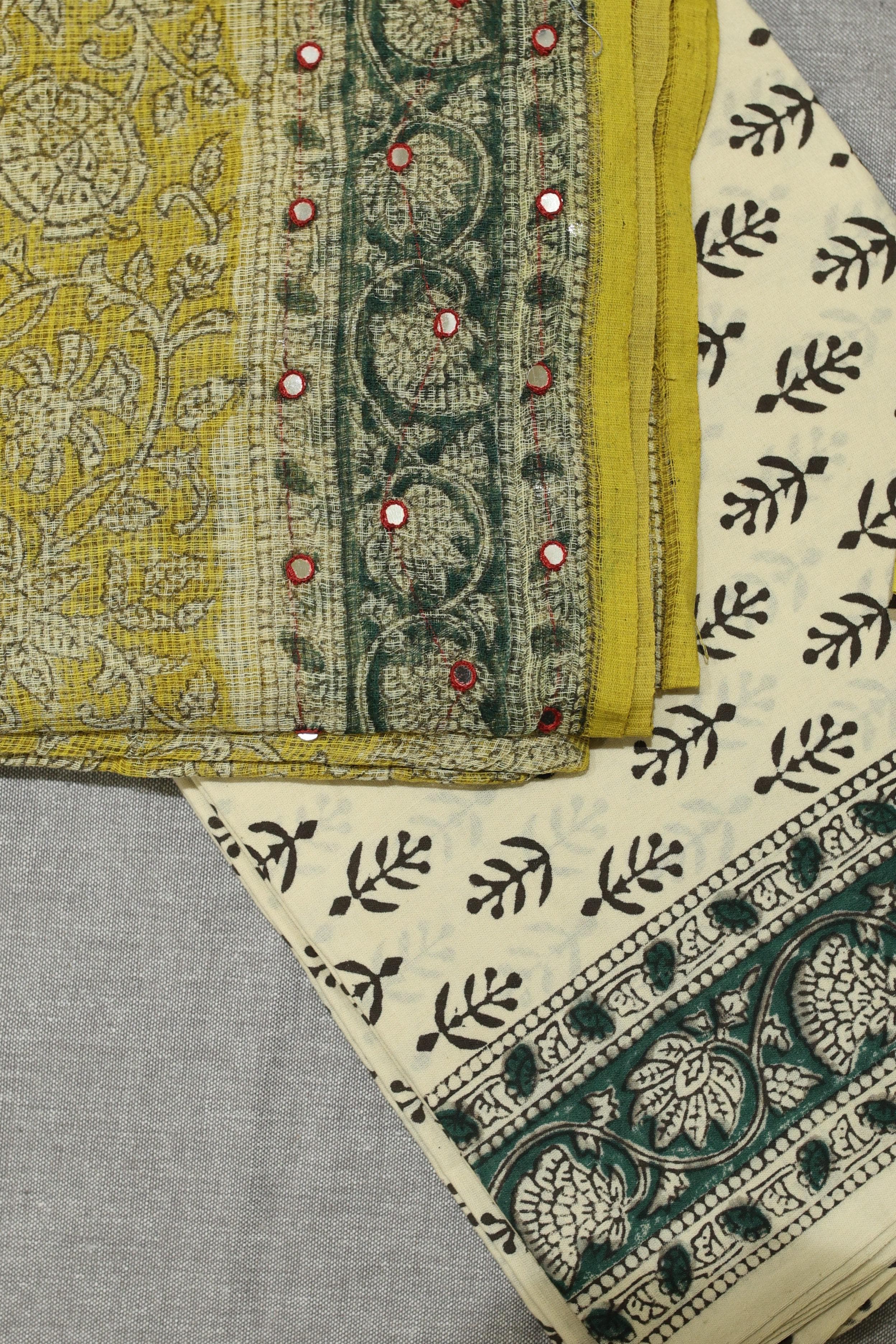 Salwar set - Unstitched kota fabric