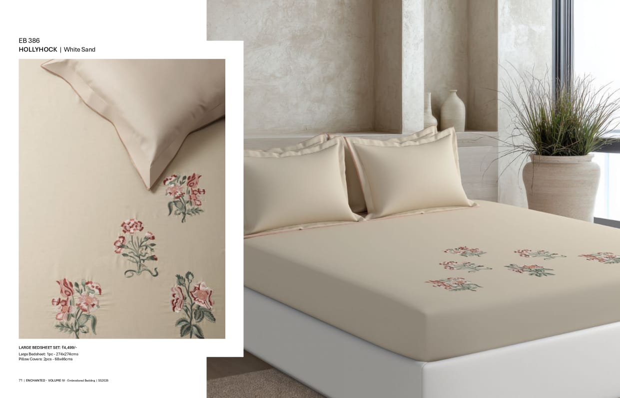 Bedsheets - King Premium machine embroidery bedsheets Sansaar : Saembro