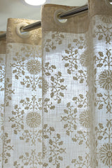 Curtains - Premium embroidery designer curtains semi Transparent/sheer vedic prebooking