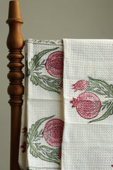 Towels - Waffle Handblock print Towel Set
