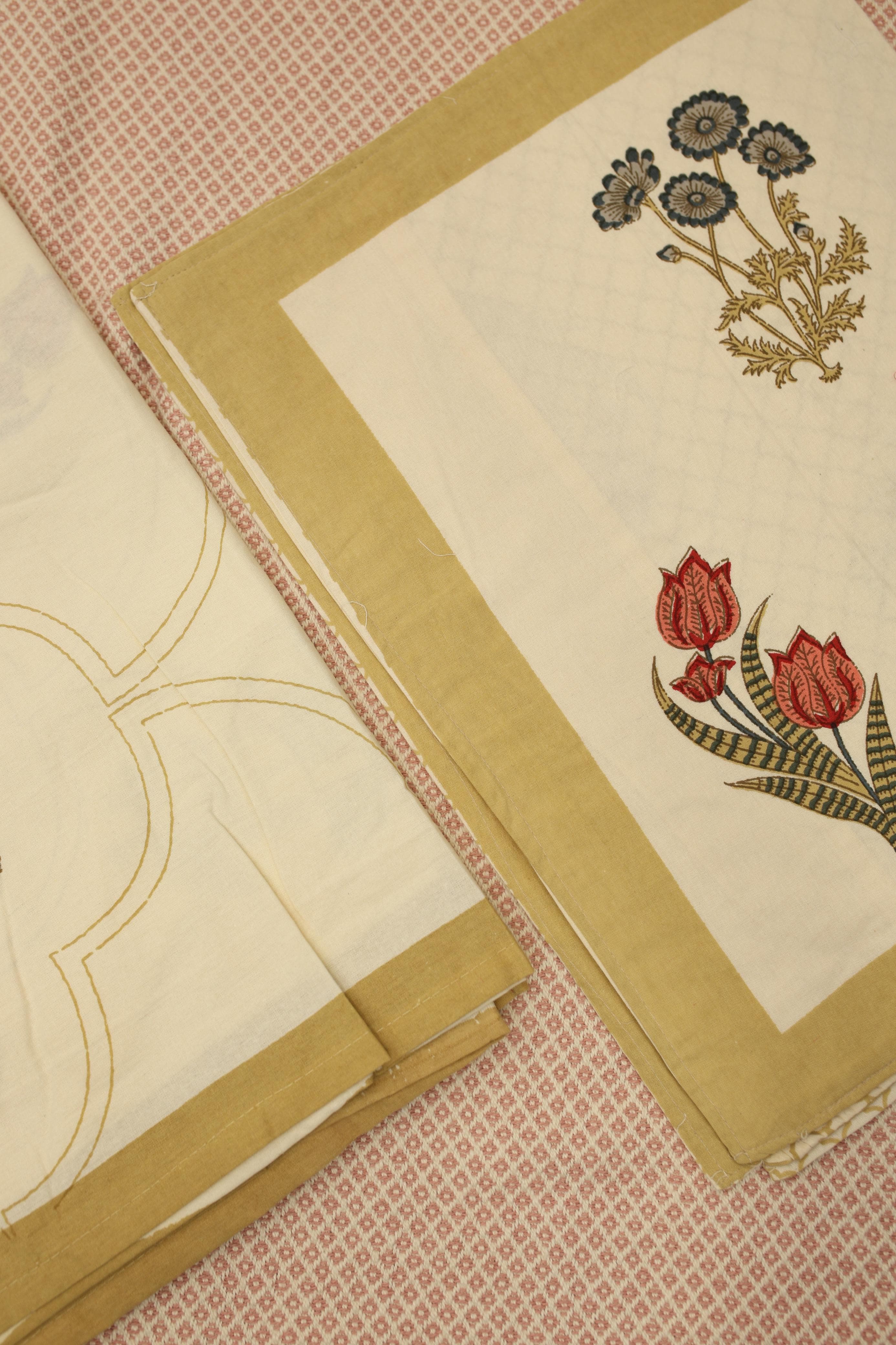 Bedsheets - Handblock print queen bedsheets Diwali sale