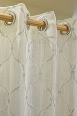 Curtains-Premium embroidered sheer curtains