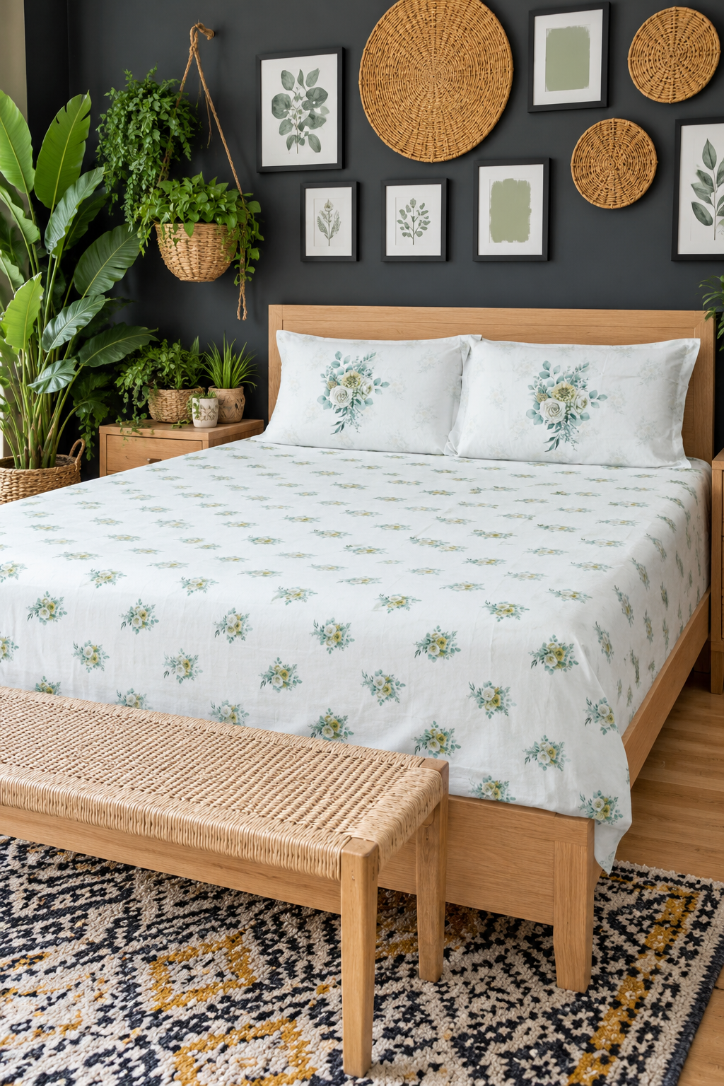 Bedsheets - King premium soft cotton bedsheet Digital Print DD   VATIKA