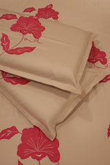 King Size Premium Machine Embroidery Bedsheet Set with 2 Pillow Covers (108x108")