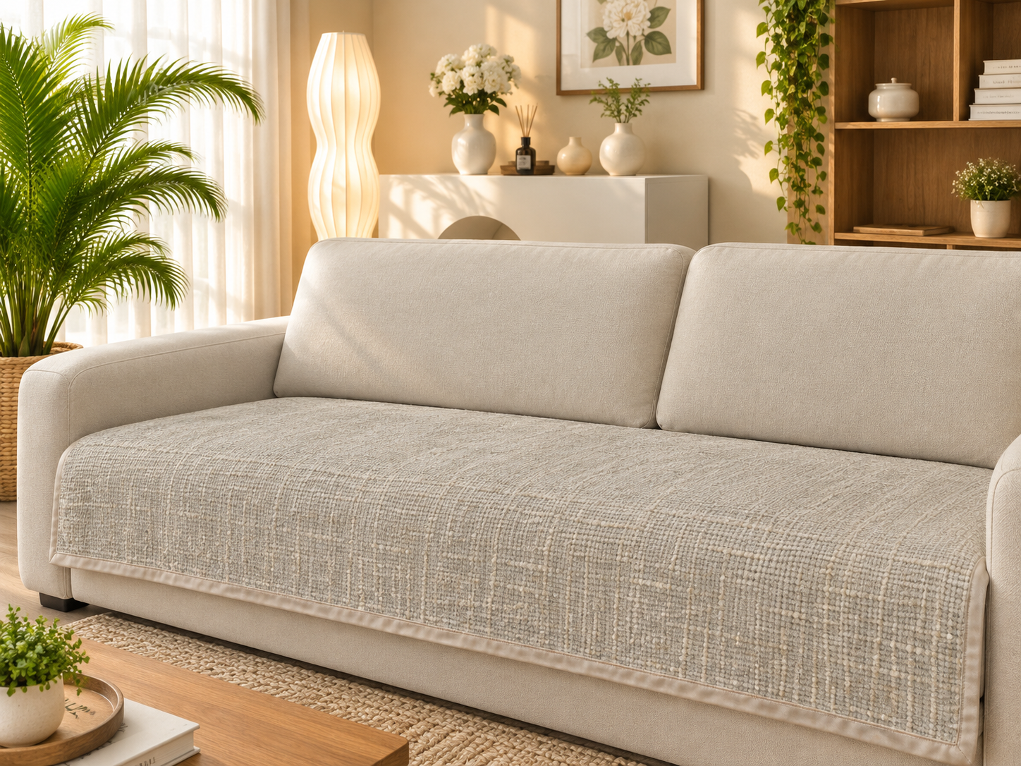 Sofa protector ( meter per) description (Colour sandstone)