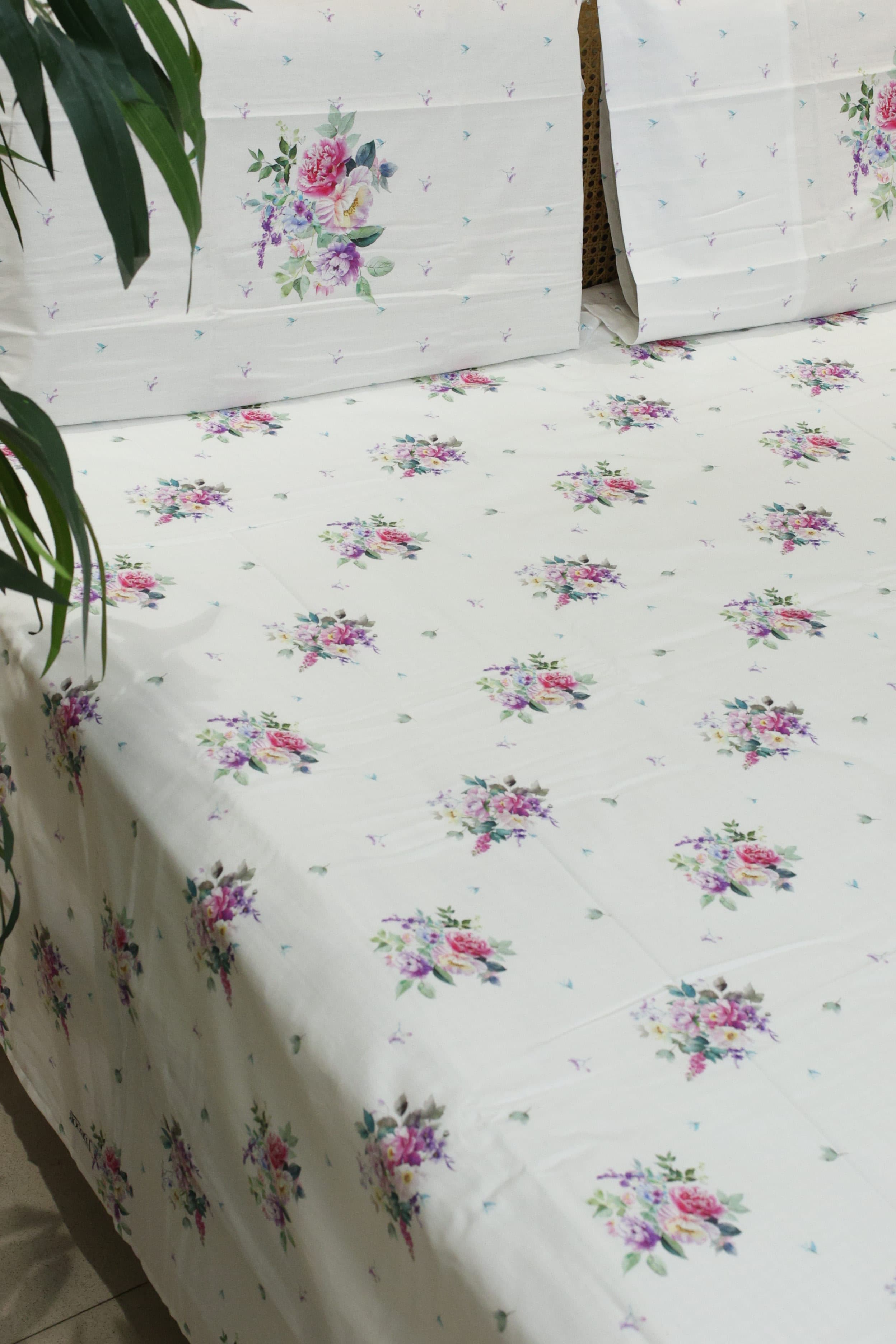 Bedsheets - King premium soft cotton bedsheet Digital Print DD   VATIKA