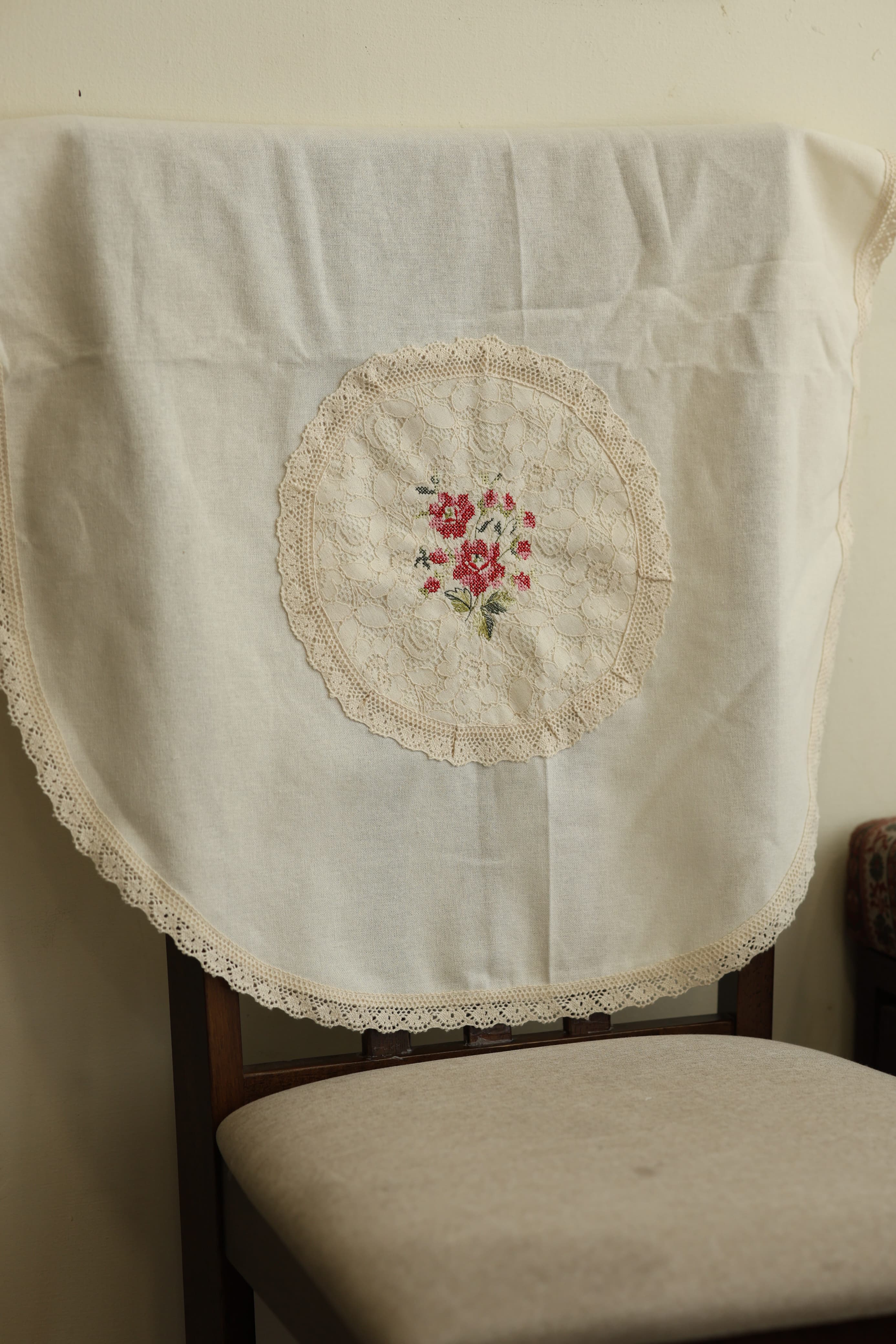 Chair back / sofa back - cross stitch embroidery single pieces