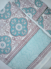 Bedsheets - Super king Mugal premium handblock cotton bedsheets