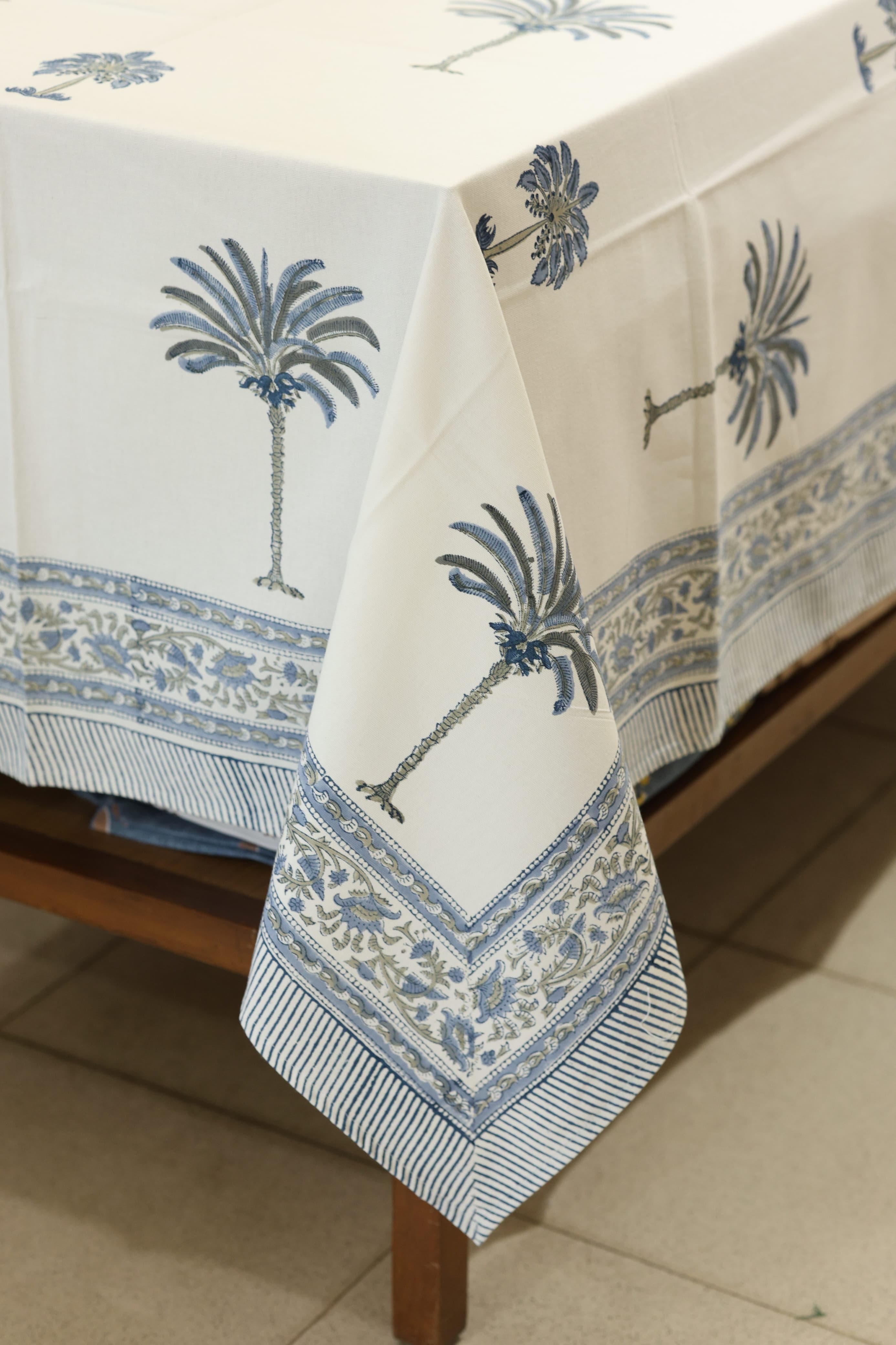Table cloths - 8 seater Handblock printed canvas