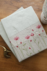 Elegant Floral Embroidery King Bedsheet Set Caspian