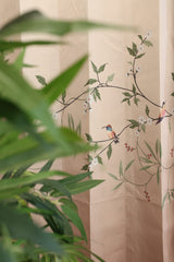 Curtains:English floral printed curtains(sheer and opaque)