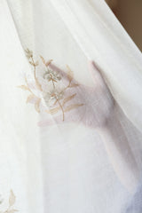 Floral embroidery sheer Curtain : Valley shine