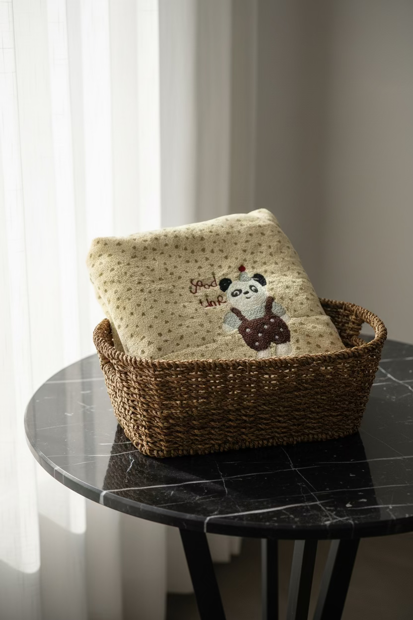 Towels - Cute Embroidery Kids bath towel