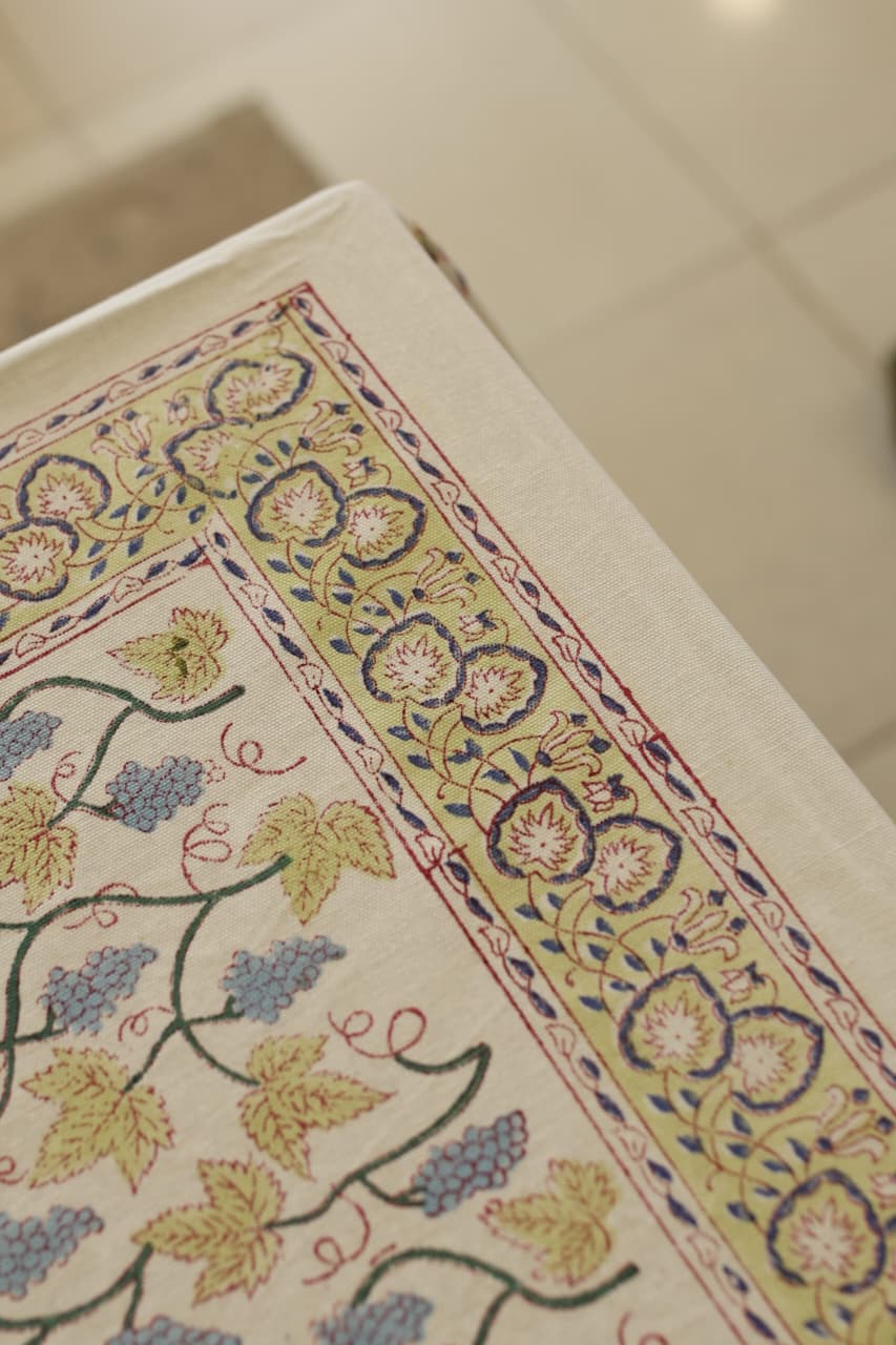 Table cloths - 8 seater Handblock printed canvas