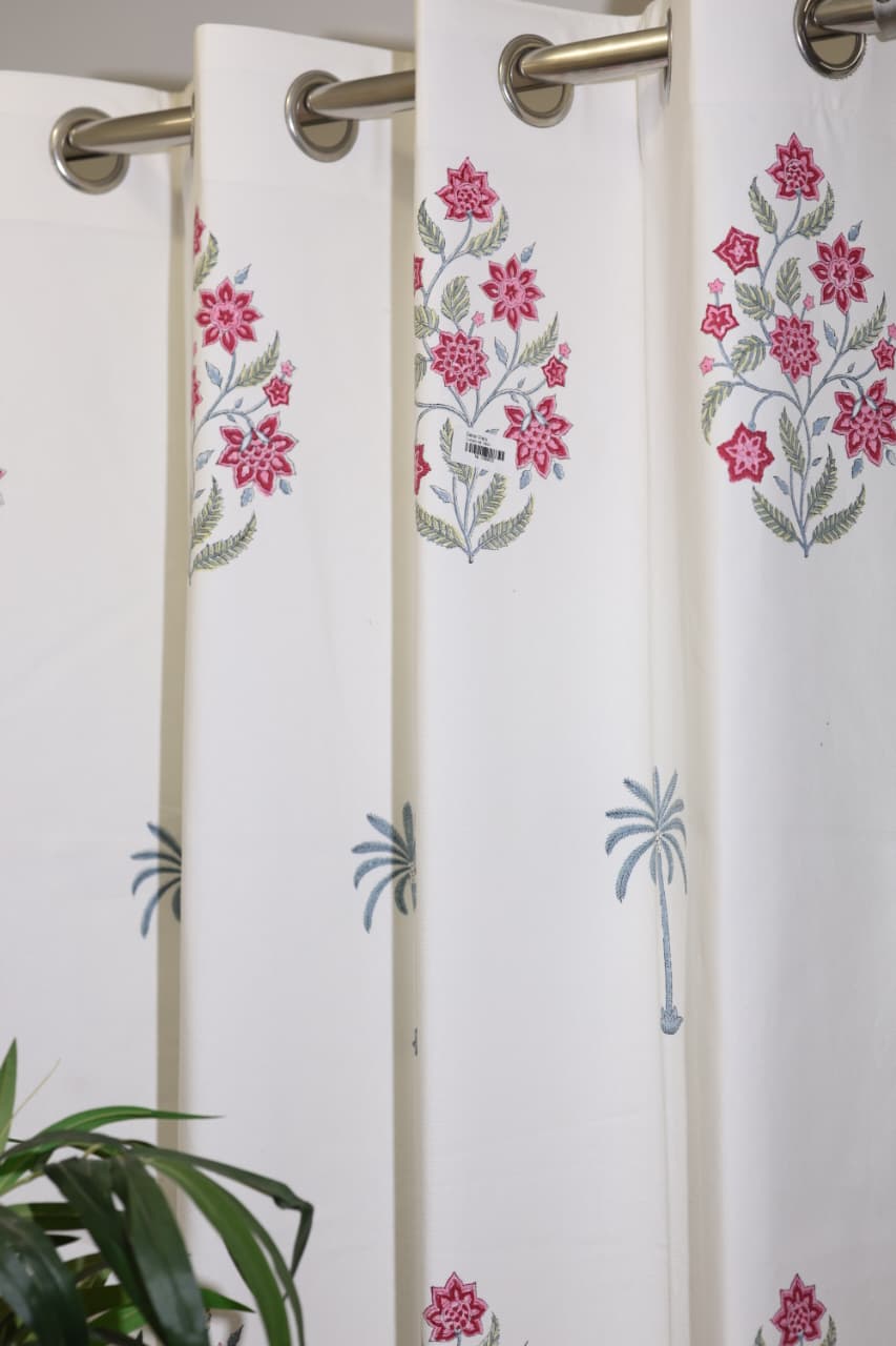 Curtains - Handblock printed curtains Diwali sale
