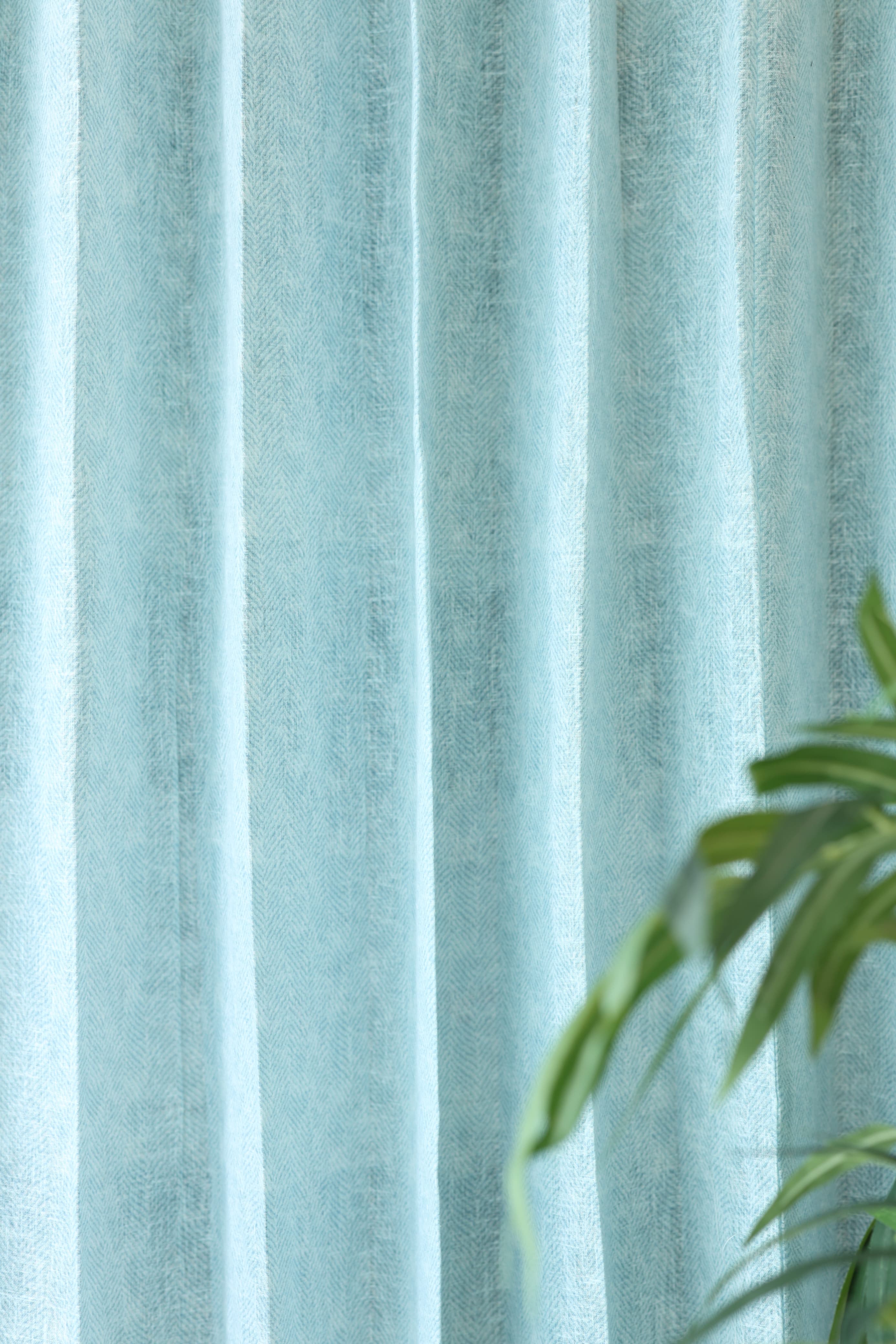 Amethyst Sheer Curtain – Semi Transparent Herringbone print