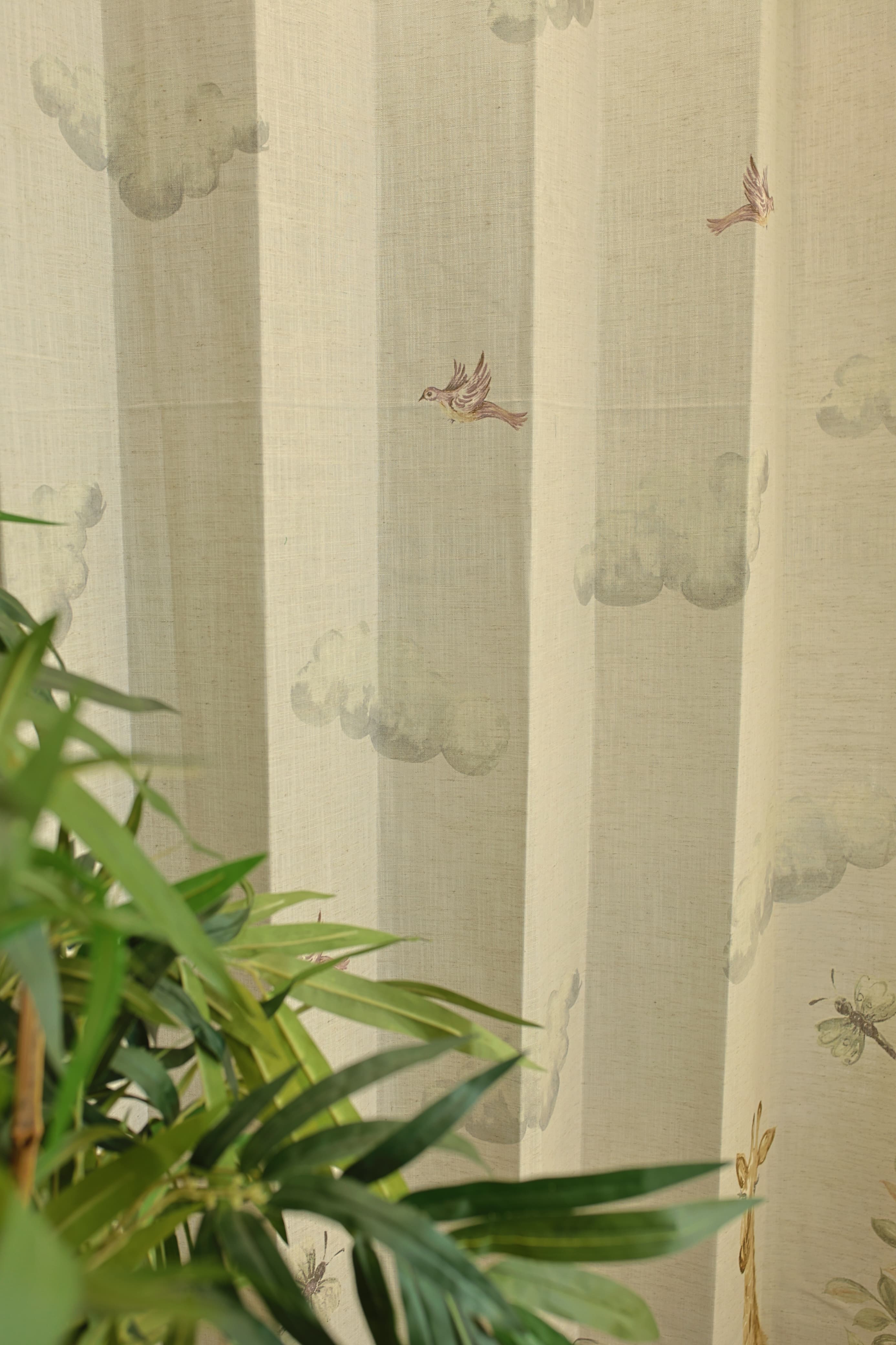 Curtains:Kids printed curtains(sheer and opaque)