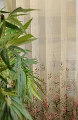 Curtains:English floral printed curtains(sheer and opaque)