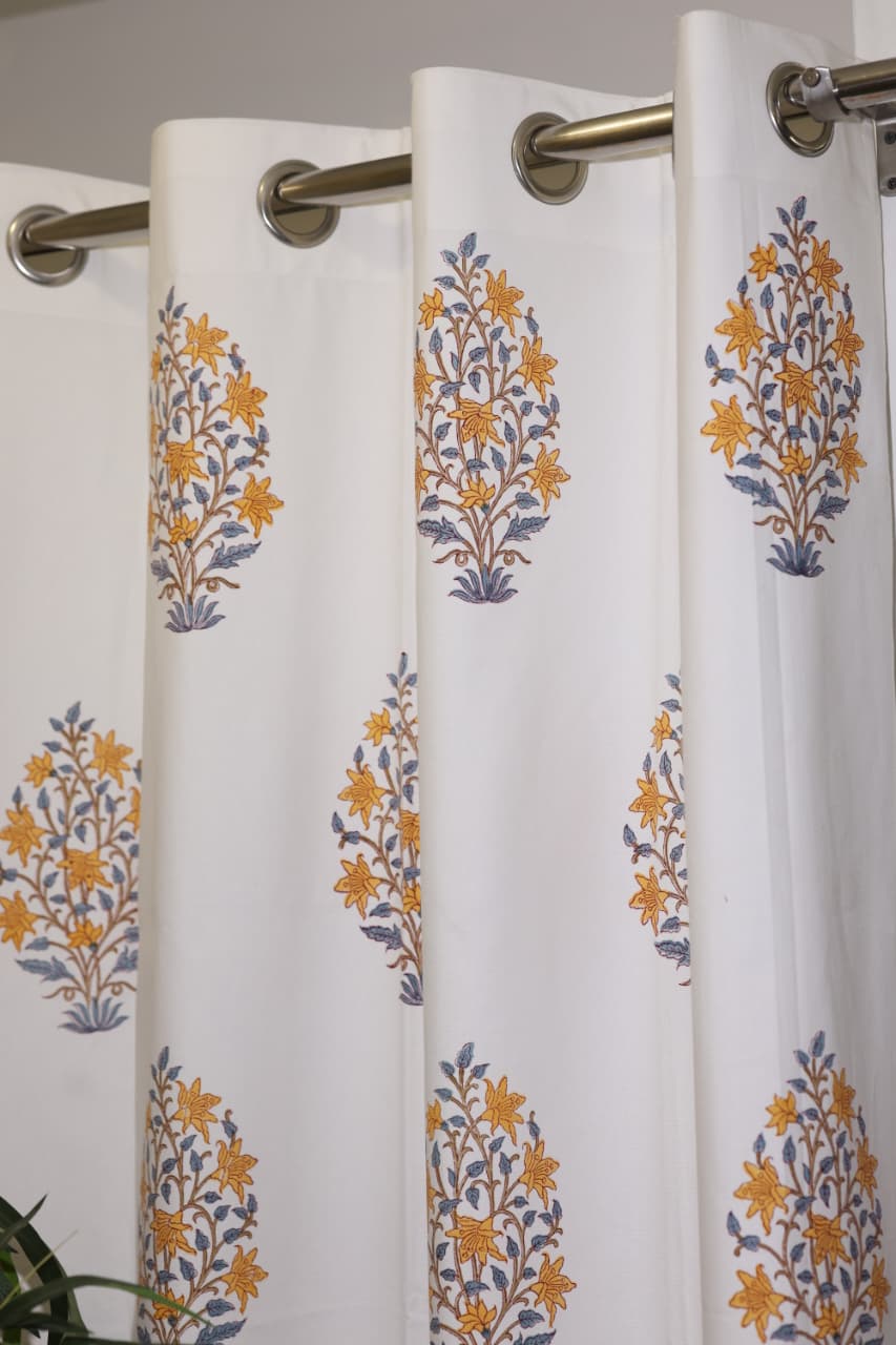 Curtains - Handblock printed curtains Diwali sale