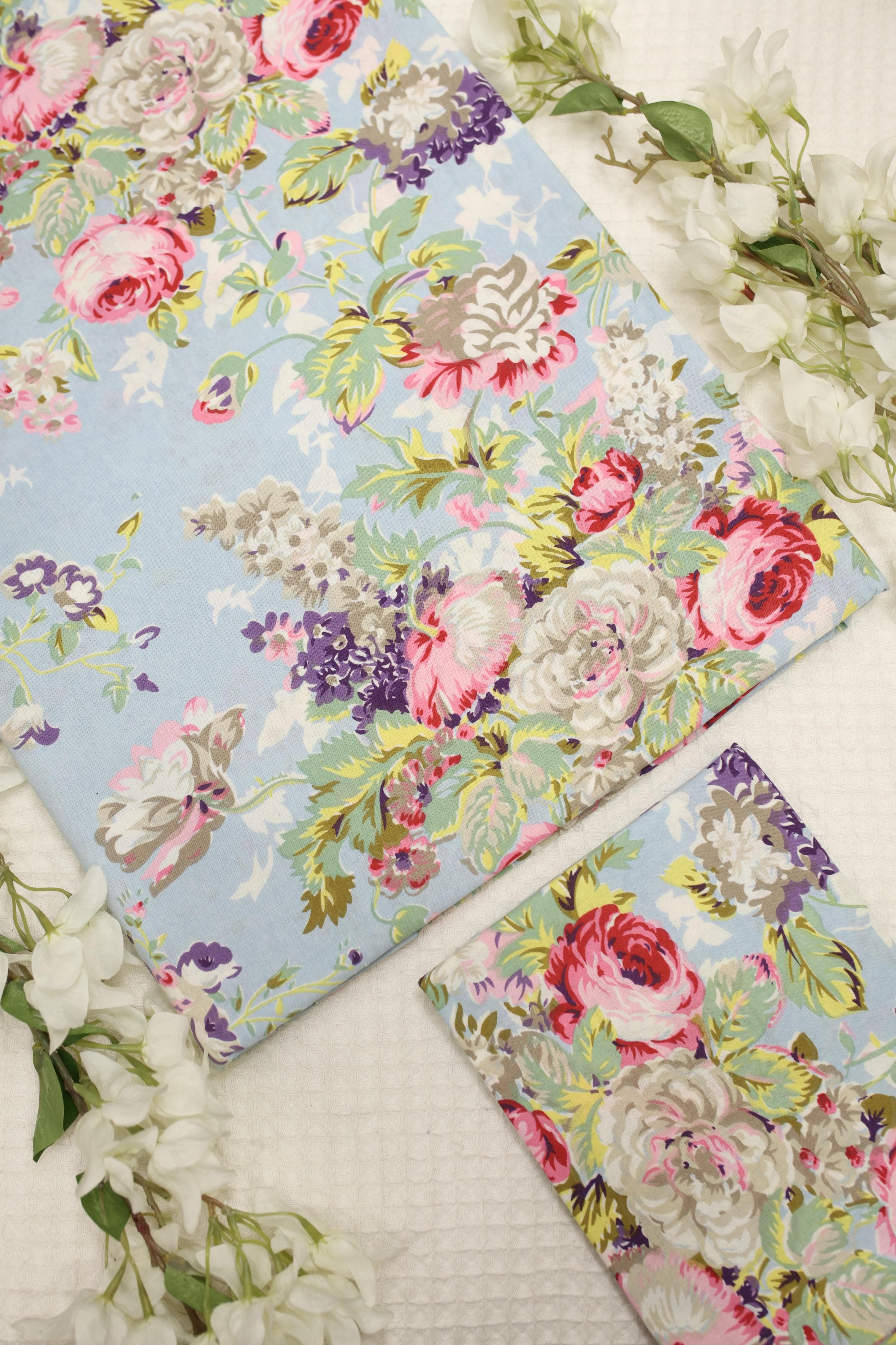 Bedsheets-Queen anokhi bedsheets (pastel exc.Q)