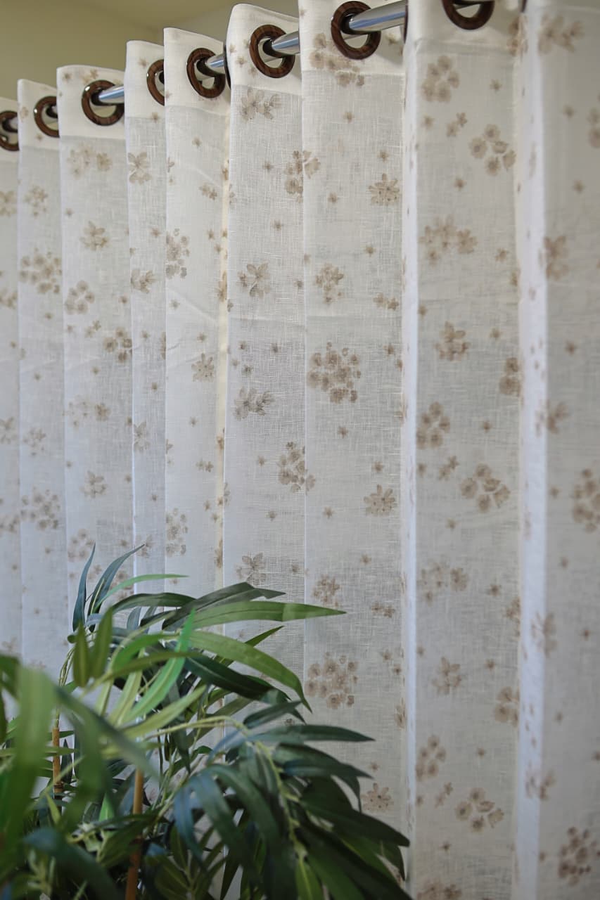 Curtain-Self printed semi transparent