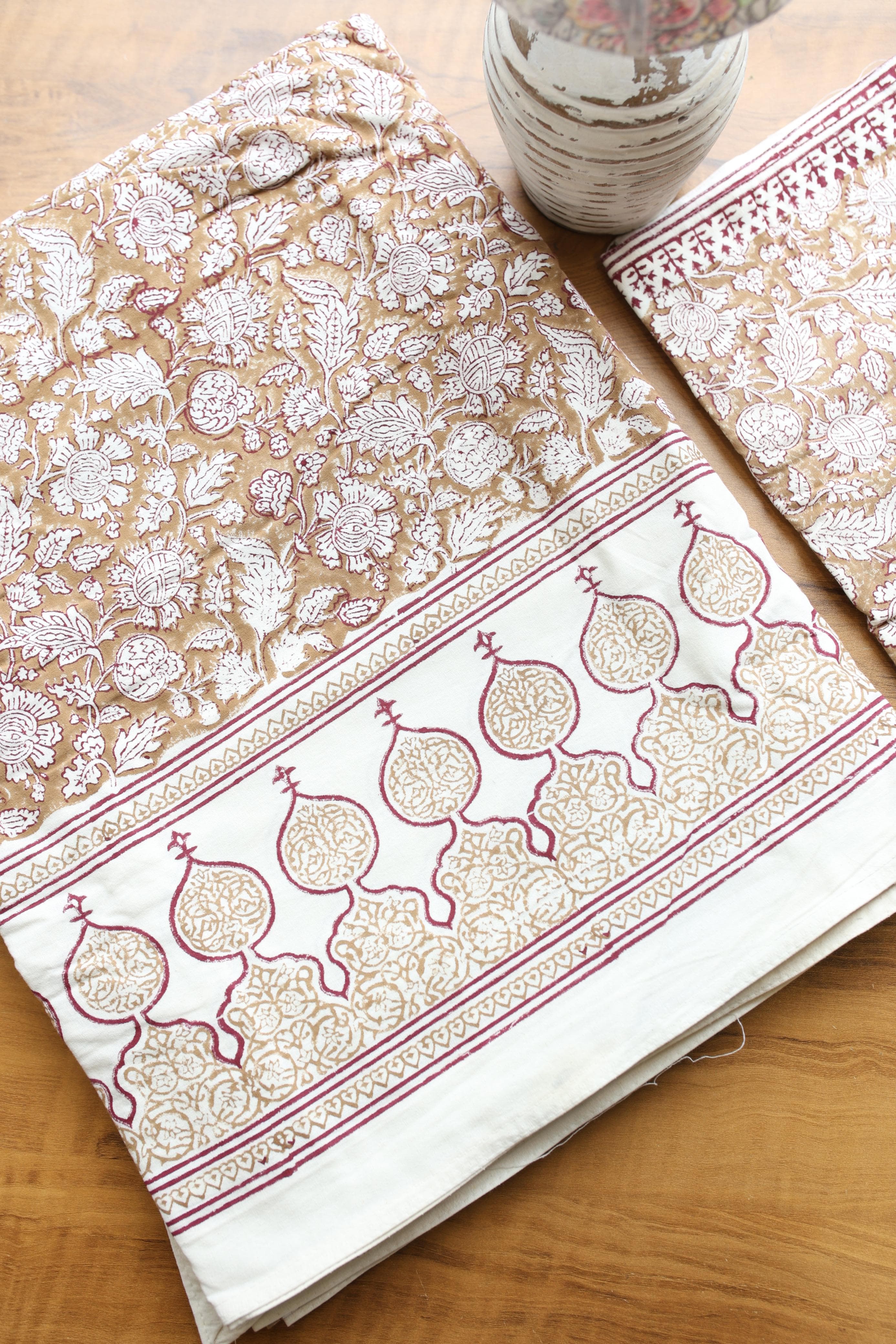 Bedsheets - Super king Mugal premium handblock cotton bedsheets
