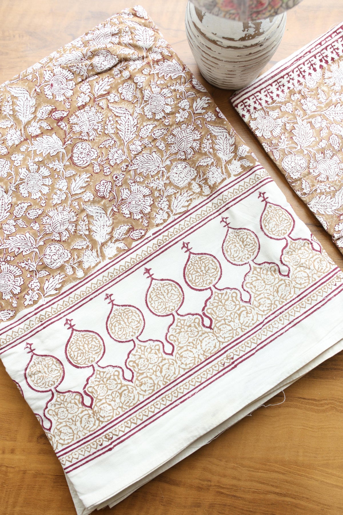 Bedsheets - Super king Mugal premium handblock cotton bedsheets